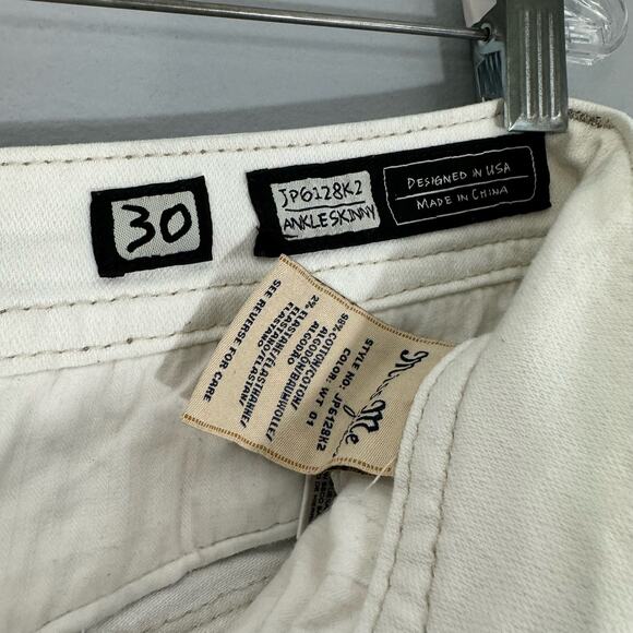 Miss Me White Ankle Skinny Jeans - Picture 4 of 7